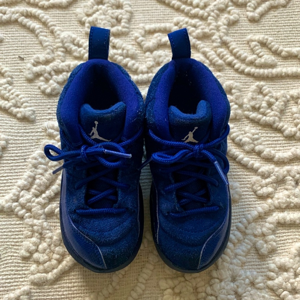 Nike Air Jordan 12 Retro 850000-400 Blue Toddler Basketball Shoes Sneakers 9C